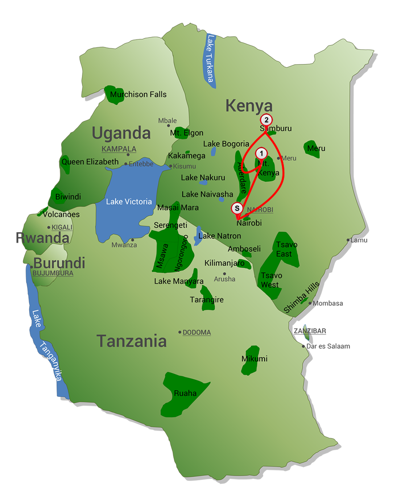 6 Day Mt Kenya Climbing And Samburu Safari 